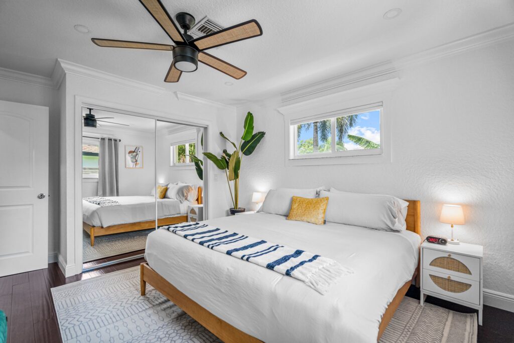 Bedroom in Shady Grove Villa, Interior design by Exhale