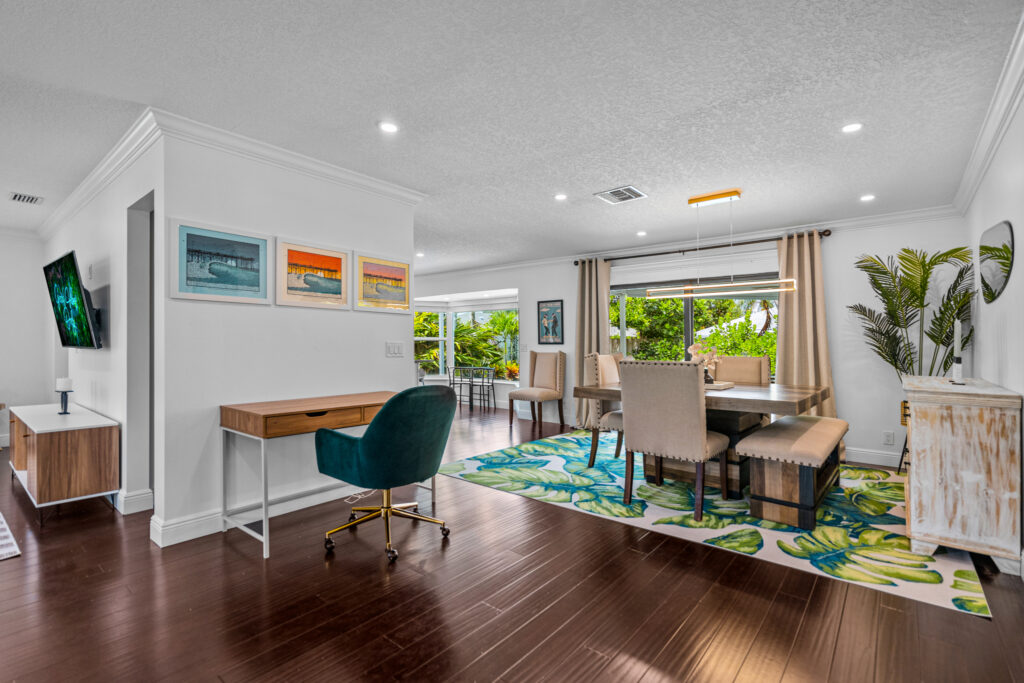 Living Room and Dining Room in Shady Grove Villa