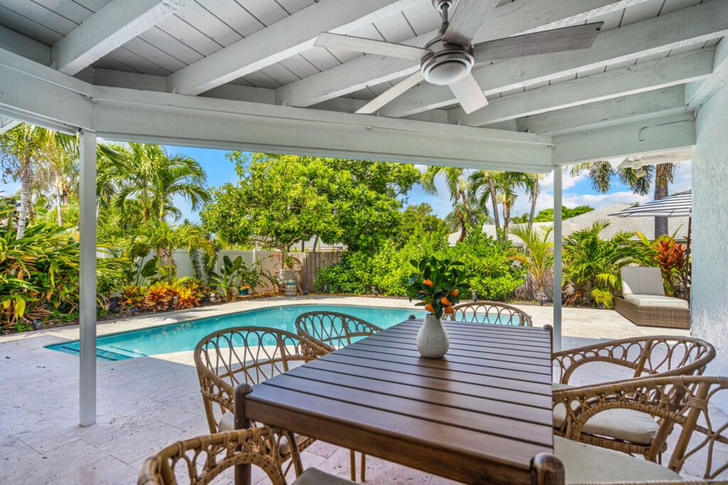 Pool area in Shady Grove Villa